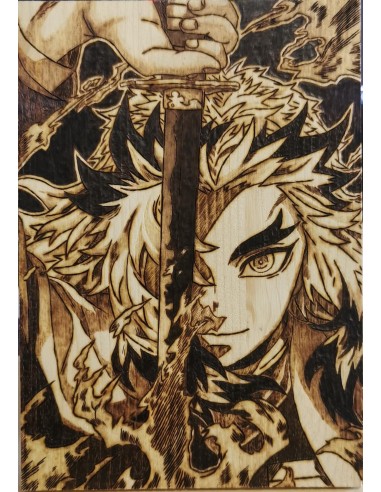 Legno Pirografato - Demon Slayer- RENGOKU