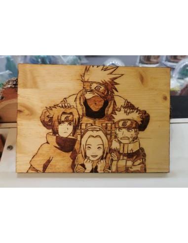 Legno Pirografato - SQUADRA 7 - NARUTO